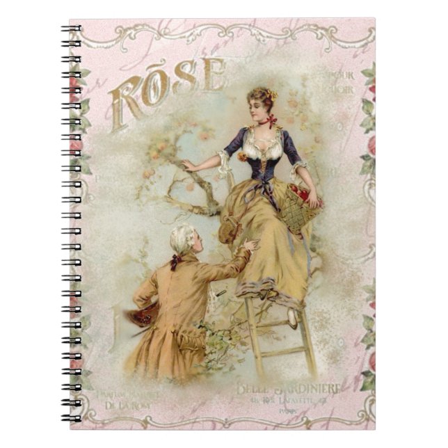 Cuaderno Romantic Paris Lovers pink shabbychic (Frente)