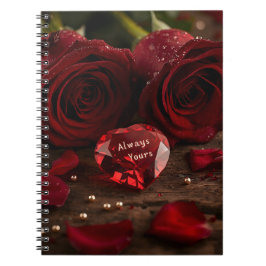 Cuaderno Romantic Red Rose Valentine Love Story Writing 