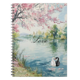 Cuaderno Romantic Swans Lake Love