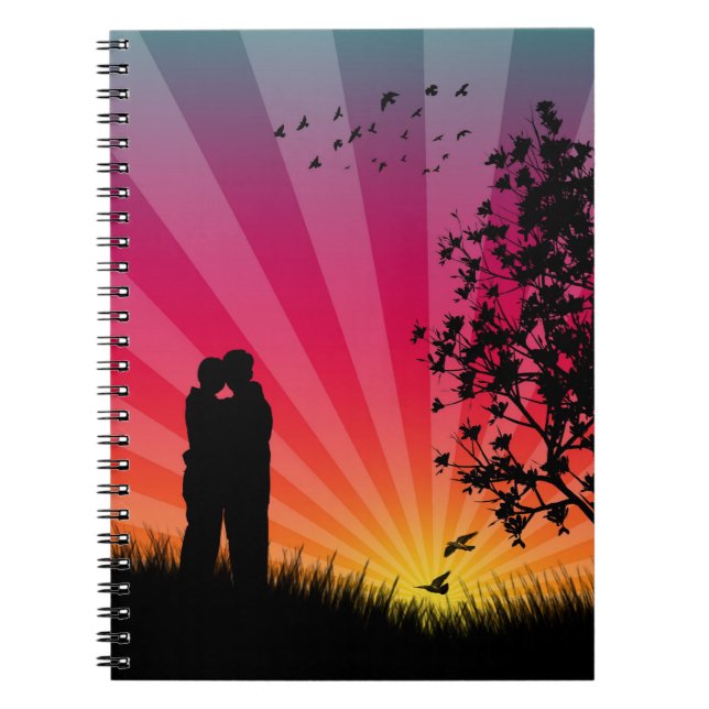 Cuaderno romántico de la puesta del sol (Frente)