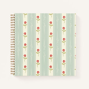 Cuaderno Romántico dulce Shabby chic lindo arte botánico az