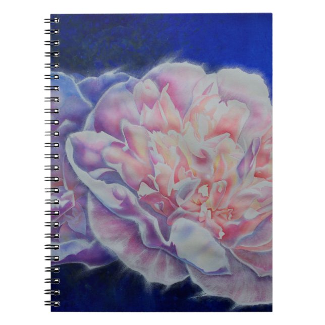 Cuaderno Romántico elegante color rosa azul pastel (Frente)