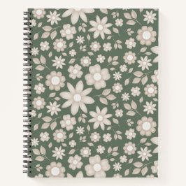Cuaderno Romántico Floral Botánico Acuarela de Sabio Profun