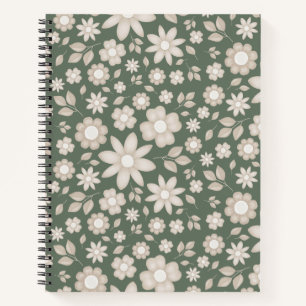 Cuaderno Romántico Floral Botánico Acuarela de Sabio Profun