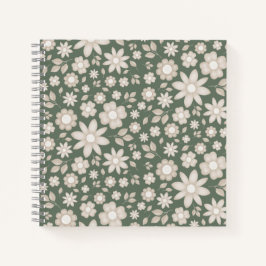 Cuaderno Romántico Floral Botánico Acuarela de Sabio Profun