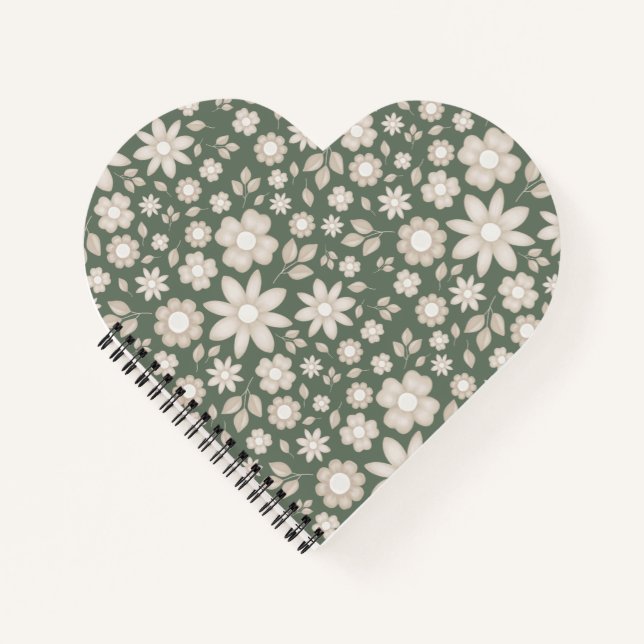 Cuaderno Romántico Floral Botánico Acuarela de Sabio Profun (Anverso)