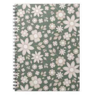 Cuaderno Romántico Floral Botánico Acuarela de Sabio Profun