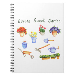 Cuaderno Romántico me encantan mis flores Minimalista Cuta