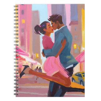 Cuaderno Romántico Pareja - Colorida Ciudad Amor J