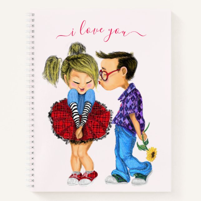 Cuaderno Romántico Pareja - Te Amo (Anverso)