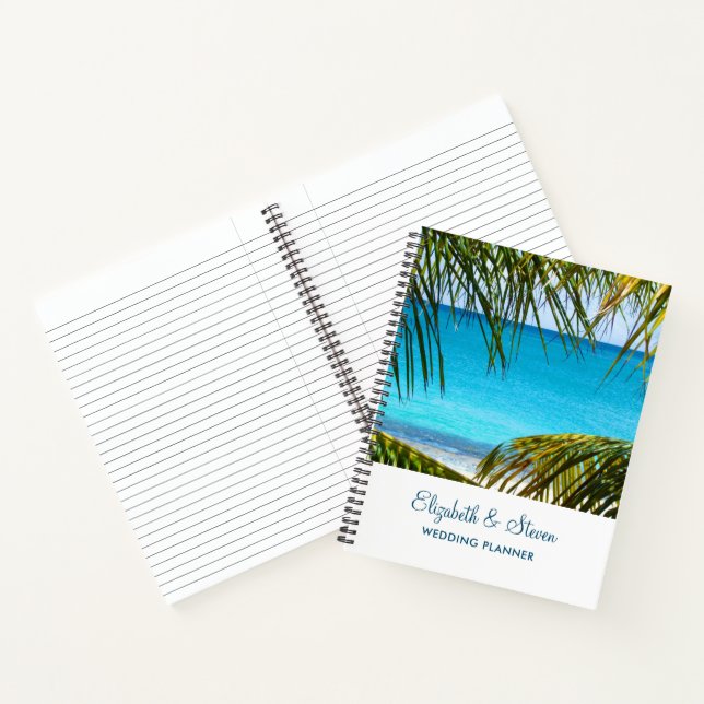 Cuaderno Romántico Turquesa Tropical Boda Planner (Interior)