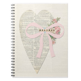 Cuaderno romántico vintage de estilo chic