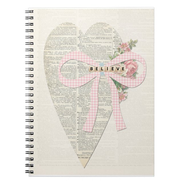 Cuaderno romántico vintage de estilo chic (Frente)