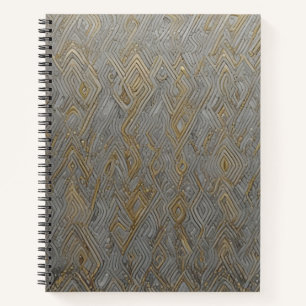 Cuaderno Rombos en Oro y Plata