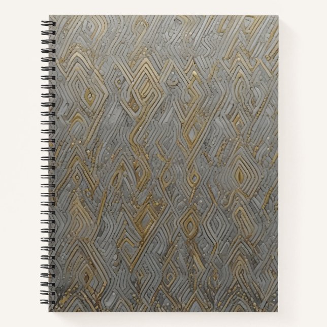 Cuaderno Rombos en Oro y Plata (Anverso)