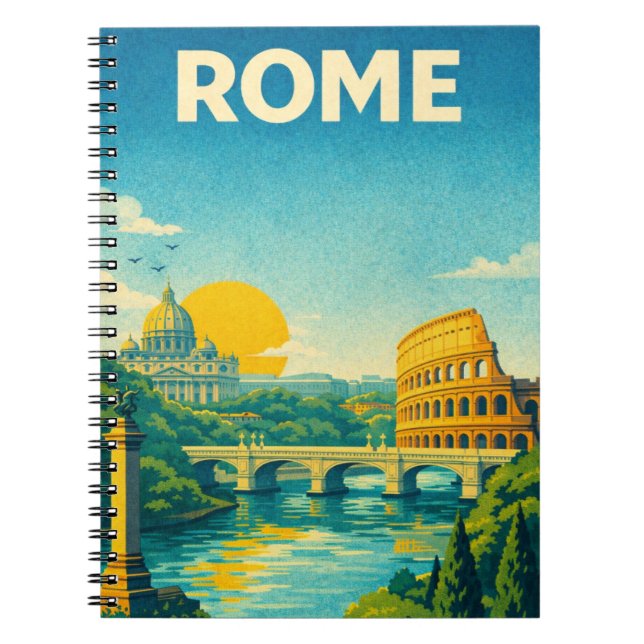 Cuaderno Rome Italy Vintage Travel (Frente)