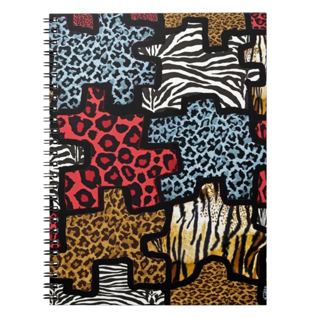 Cuaderno Rompecabezas de estampado animal Rockabilly RAB (Frente)