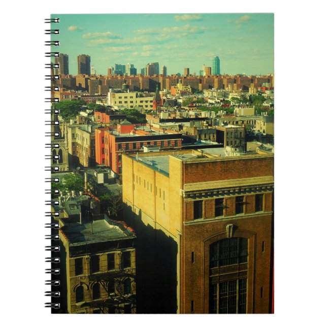 Cuaderno Rooftops retro NYC fotografiado alterado (Frente)