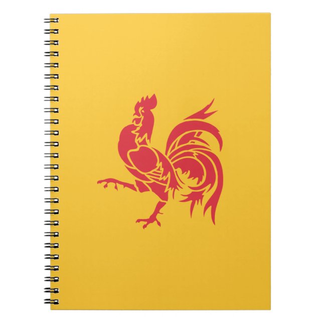 Cuaderno Rooster Rojo (Bandera de Valonia) (Frente)