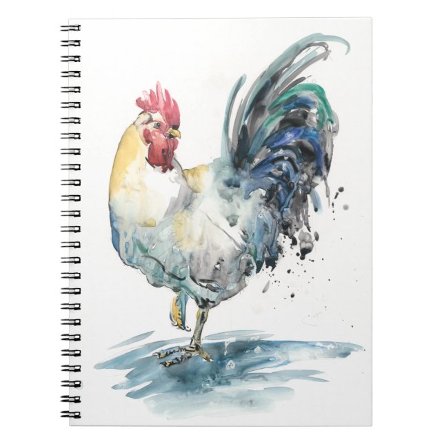 Cuaderno Rooster Splash - acuarela (Frente)