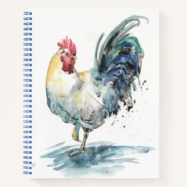 Cuaderno Rooster Splash - acuarela (Anverso)