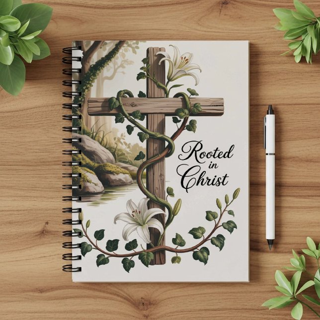 Cuaderno Rooted in Christ, Christian faith notebook  (Subido por el creador)
