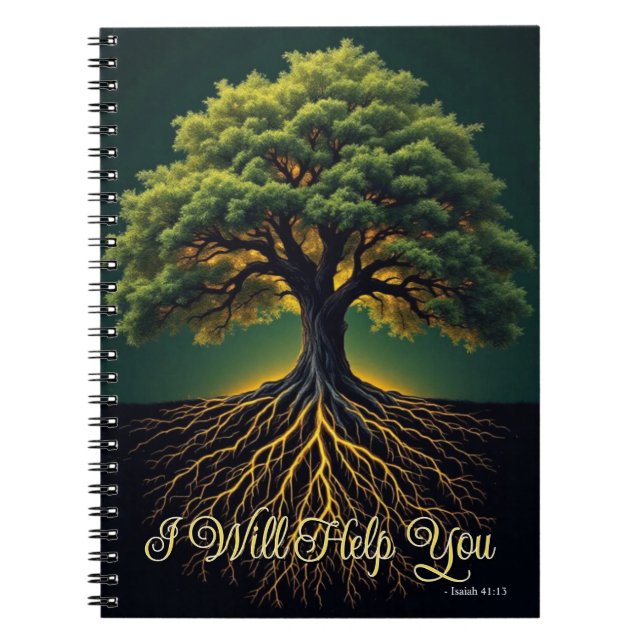 Cuaderno Rooted in Faith Growth Journal - Oak Tree Art (Frente)