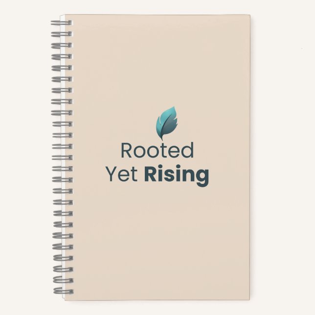 Cuaderno Rooted Yet Rising Minimal Motivational Notebook (Anverso)