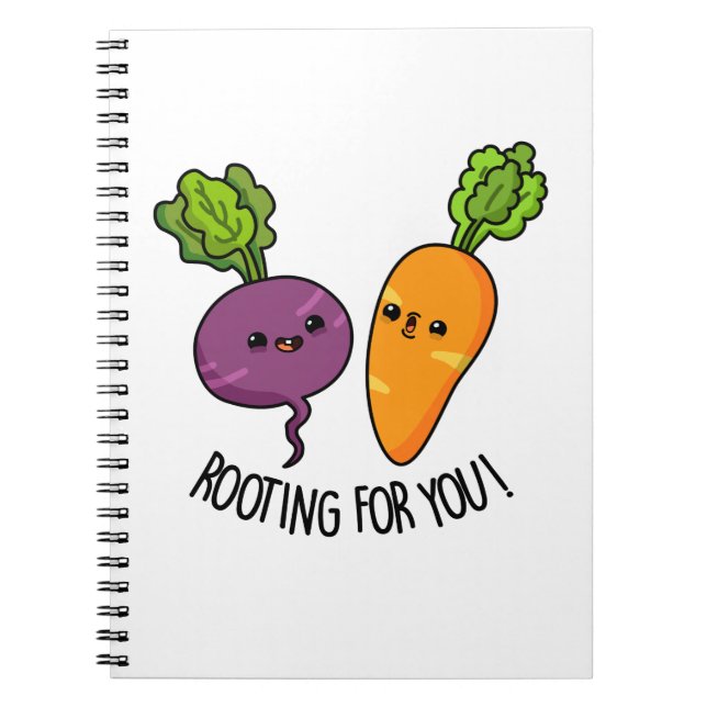Cuaderno Rooting For You Funny Veggie Pun (Frente)