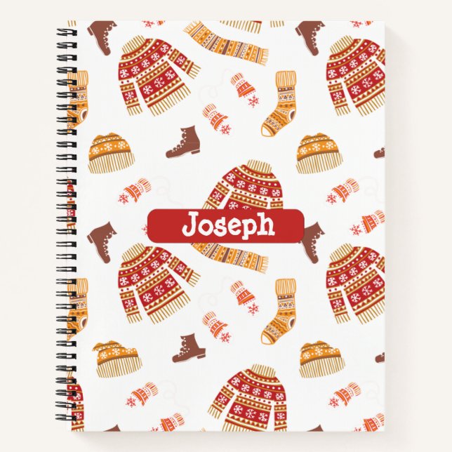Cuaderno Ropa de invierno para Navidades dulces (Anverso)