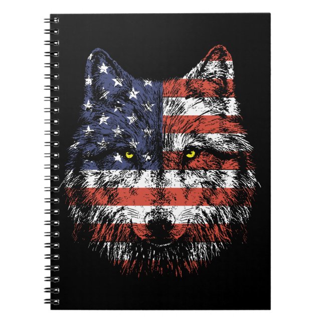 Cuaderno Ropa de los E.E.U.U. de la bandera americana del (Frente)