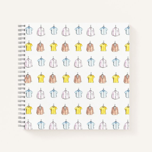 Cuaderno Ropa de moda de los hombres Menswear Armario elega (Anverso)