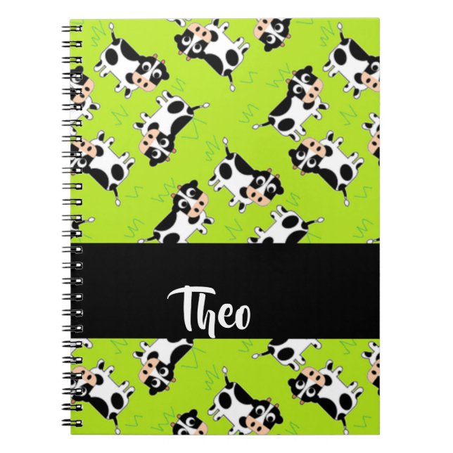 Cuaderno Ropa de nombre personalizada en verde (Frente)