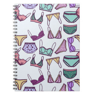 Cuaderno Ropa interior de patrón inoxidable: sostenes y pe