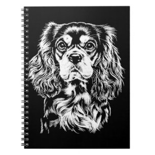 Cuaderno Ropa minimalista con retrato de Cavalier King Char