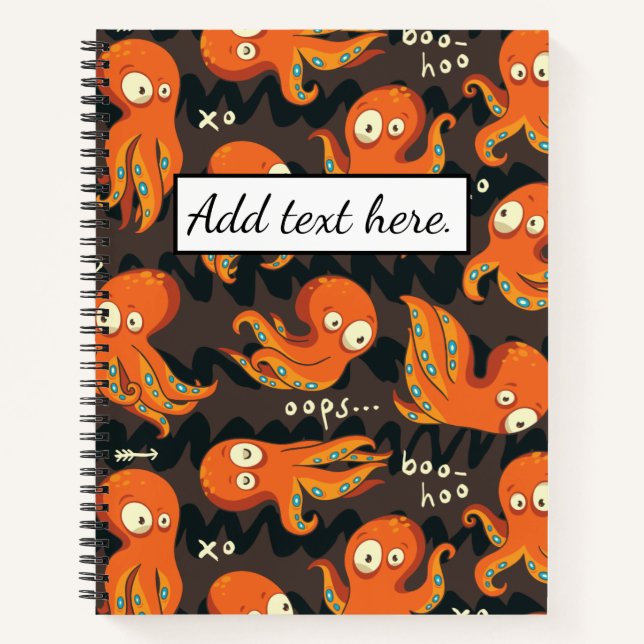 Cuaderno Ropa y decoración para niños Boo Octopus Orange &  (Anverso)