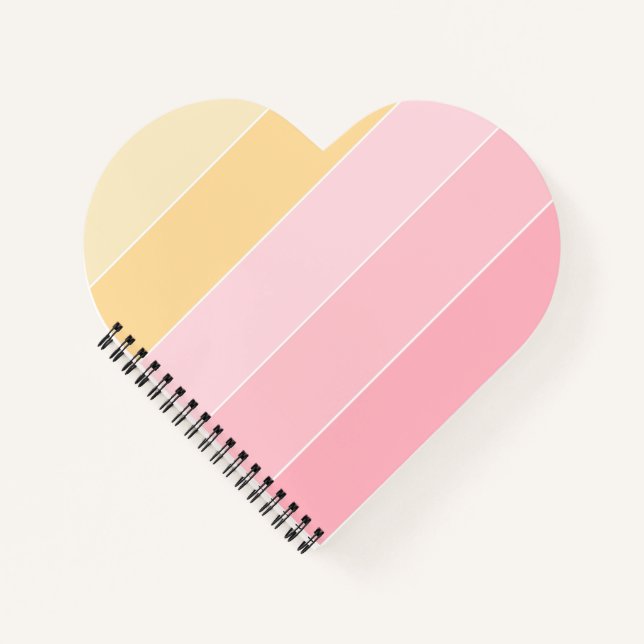 Cuaderno Rosa Amarillo Blanco Vainilla Elegante Moderno Ray (Anverso)