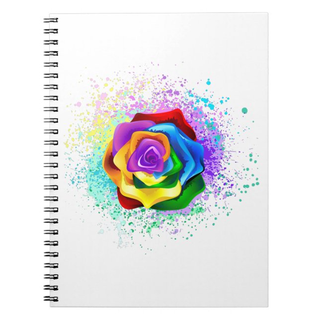 Cuaderno Rosa arcoiris colorido (Frente)