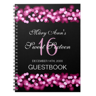 Cuaderno Rosa atractivo de Hollywood del Guestbook del