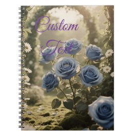 Cuaderno Rosa azul personalizado amor - Floral eterna