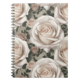 Cuaderno Rosa blanca vintage