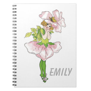 Cuaderno Rosa Briar Rosa Flor Flor Floral Funny Cute Chica