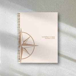 Cuaderno Rosa brújula ámbar crema Marca de cuidado de salud