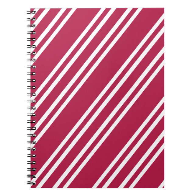 Cuaderno Rosa con rayas blancas (Frente)
