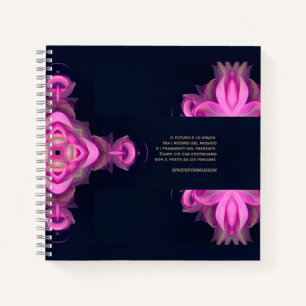 Cuaderno "Rosa corazón roto en negro en el polvo"& Futuro