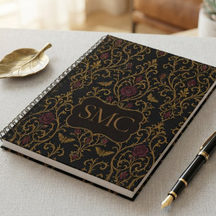 Cuaderno Rosa Damasco Gótico de Dark Academia