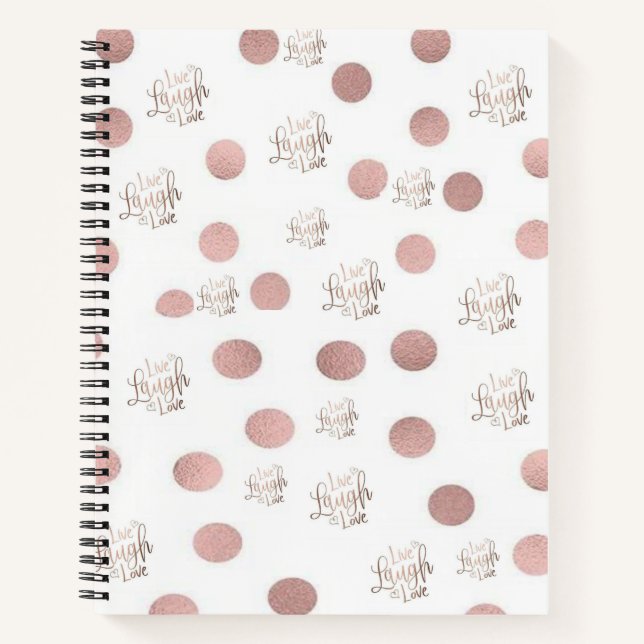 Cuaderno Rosa de amor Spiral Notebook (Anverso)