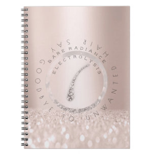 Cuaderno Rosa de desmontaje del pelo electrolisis Purpurina