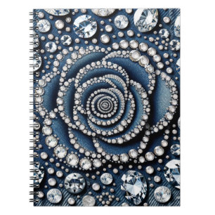 Cuaderno Rosa de Diamante y Brillo de Jeans Glam