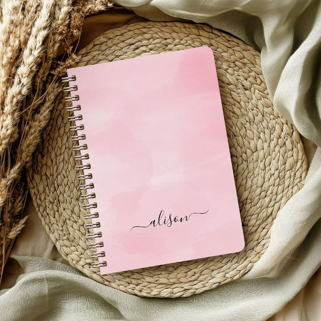 Cuaderno Rosa de firma personalizada (Subido por el creador)